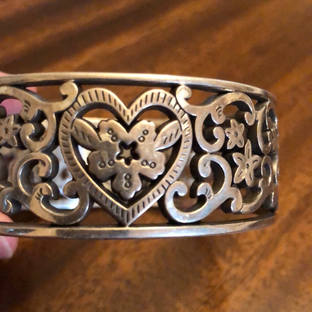Vintage Brighton Scroll Heart  bangle bracelet
